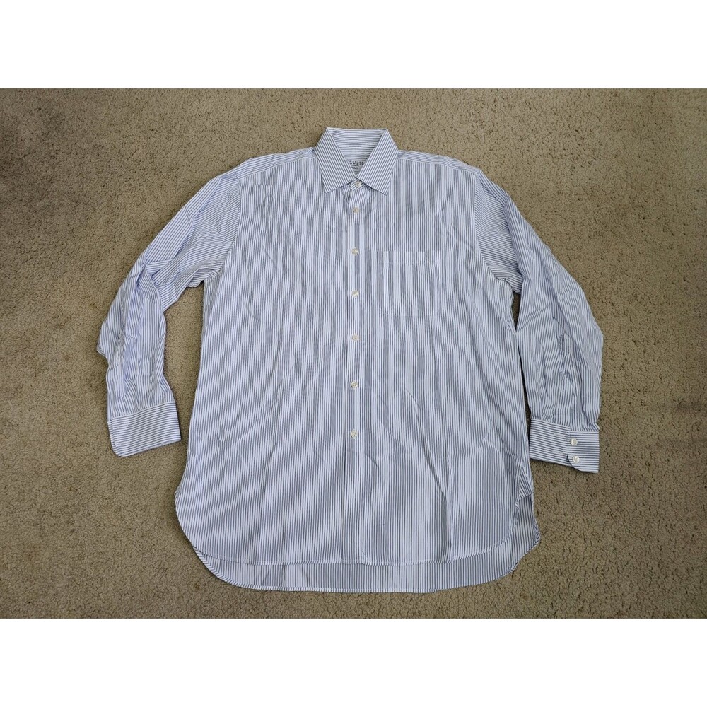 CHARLES TYRWHITT Dress Shirt 16.5 34 Blue Men's 100%‎ Cotton Striped Button Up